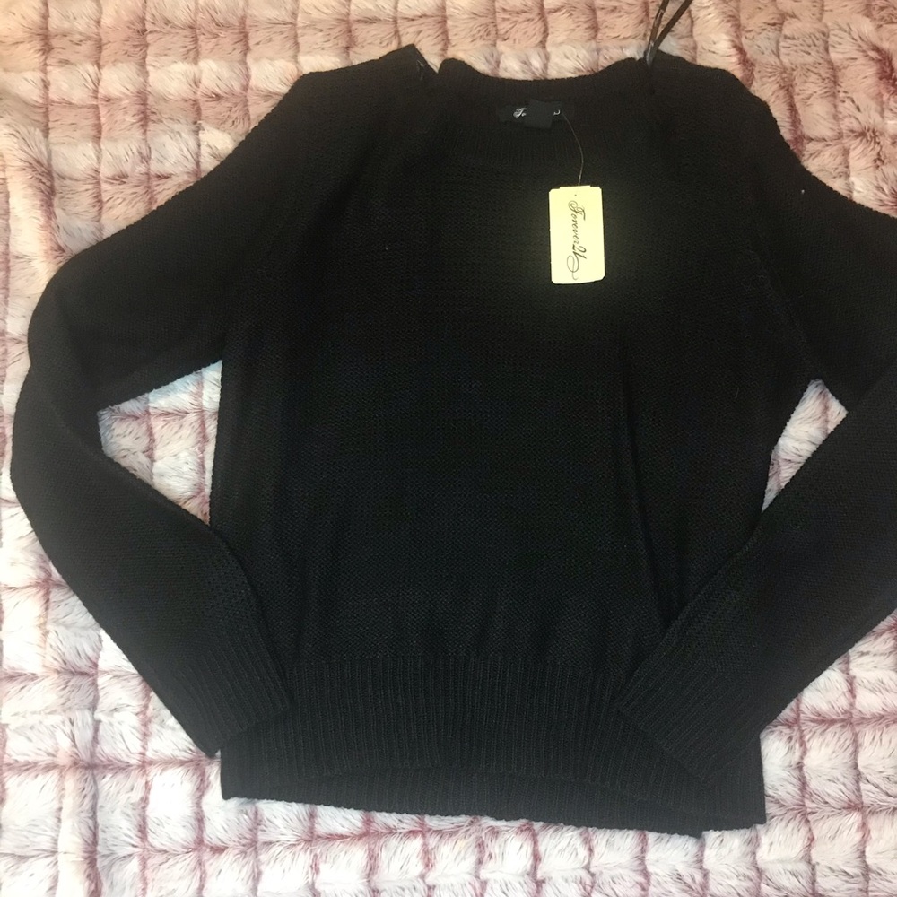 New Black Cable knit Sweater